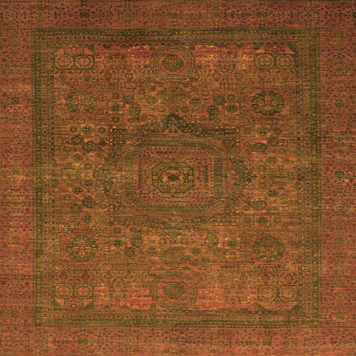 Square Abstract Orange Modern Rug, abs1330org