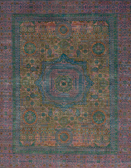 Abstract Coffee Brown Modern Rug, abs1330