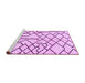 Sideview of Machine Washable Solid Purple Modern Area Rugs, wshabs1331pur