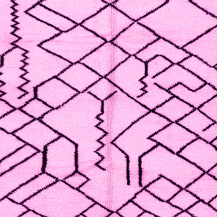 Machine Washable Solid Pink Modern Rug, wshabs1331pnk