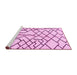 Sideview of Machine Washable Solid Pink Modern Rug, wshabs1331pnk