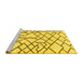 Sideview of Machine Washable Solid Yellow Modern Rug, wshabs1331yw