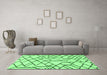 Machine Washable Solid Emerald Green Modern Area Rugs in a Living Room,, wshabs1331emgrn