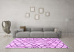 Machine Washable Solid Purple Modern Area Rugs in a Living Room, wshabs1331pur