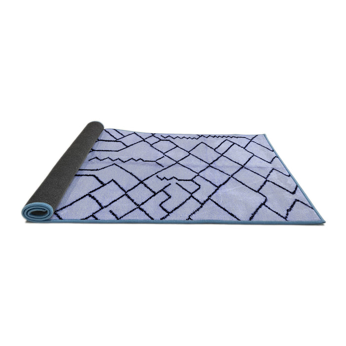 Sideview of Solid Blue Modern Rug, abs1331blu