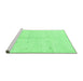 Sideview of Machine Washable Solid Emerald Green Modern Area Rugs, wshabs1332emgrn