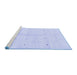 Sideview of Machine Washable Solid Blue Modern Rug, wshabs1332blu