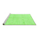 Sideview of Machine Washable Solid Green Modern Area Rugs, wshabs1332grn