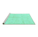 Sideview of Machine Washable Solid Turquoise Modern Area Rugs, wshabs1332turq