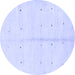 Round Solid Blue Modern Rug, abs1332blu