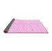 Sideview of Solid Pink Modern Rug, abs1332pnk