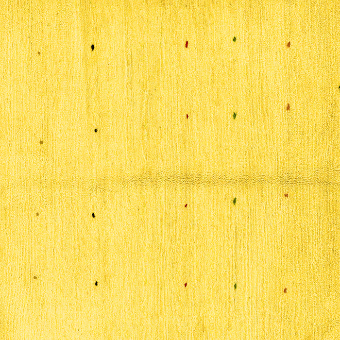 Square Machine Washable Solid Yellow Modern Rug, wshabs1332yw