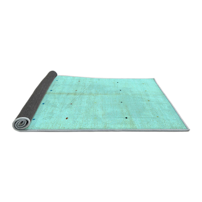Sideview of Solid Light Blue Modern Rug, abs1332lblu