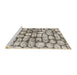 Sideview of Machine Washable Abstract Sandstone Brown Rug, wshabs1333