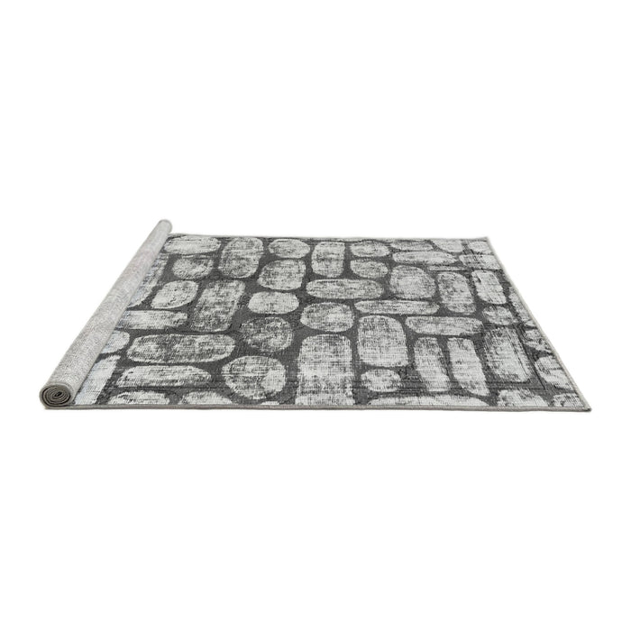 Sideview of Machine Washable Abstract Gray Modern Rug, wshabs1333gry