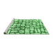 Sideview of Machine Washable Abstract Emerald Green Modern Area Rugs, wshabs1333emgrn