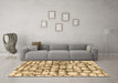 Machine Washable Abstract Brown Modern Rug in a Living Room,, wshabs1333brn