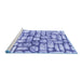 Sideview of Machine Washable Abstract Blue Modern Rug, wshabs1333blu