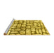 Sideview of Machine Washable Abstract Yellow Modern Rug, wshabs1333yw