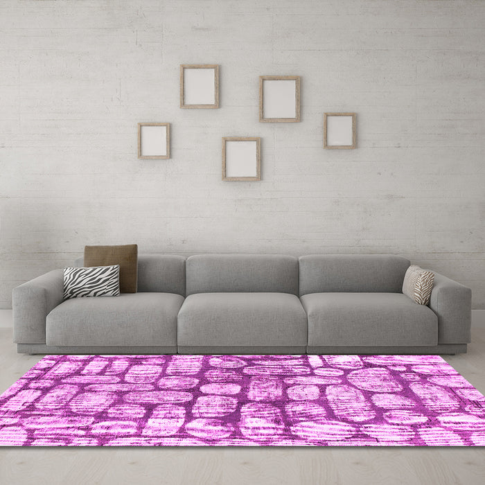 Machine Washable Abstract Pink Modern Rug in a Living Room, wshabs1333pnk