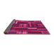 Sideview of Southwestern Pink Country Rug, abs1334pnk