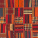 Square Abstract Red Southwestern Rug, abs1334