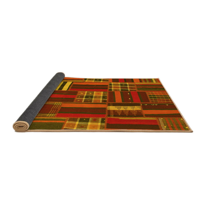 Sideview of Southwestern Yellow Country Rug, abs1334yw