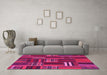 Machine Washable Southwestern Pink Country Rug in a Living Room, wshabs1334pnk