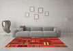 Machine Washable Southwestern Orange Country Area Rugs in a Living Room, wshabs1334org