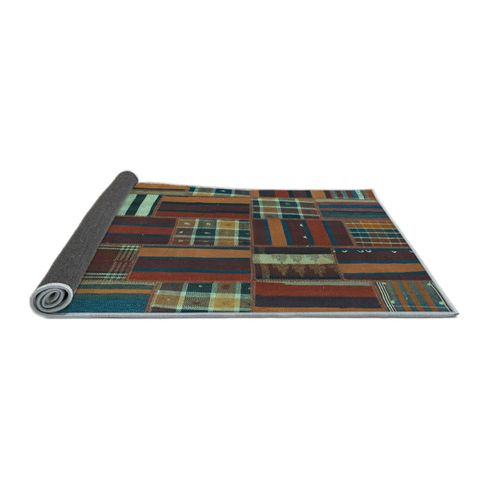 Sideview of Southwestern Light Blue Country Rug, abs1334lblu