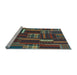 Sideview of Machine Washable Southwestern Light Blue Country Rug, wshabs1334lblu