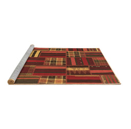 Sideview of Machine Washable Southwestern Brown Country Rug, wshabs1334brn