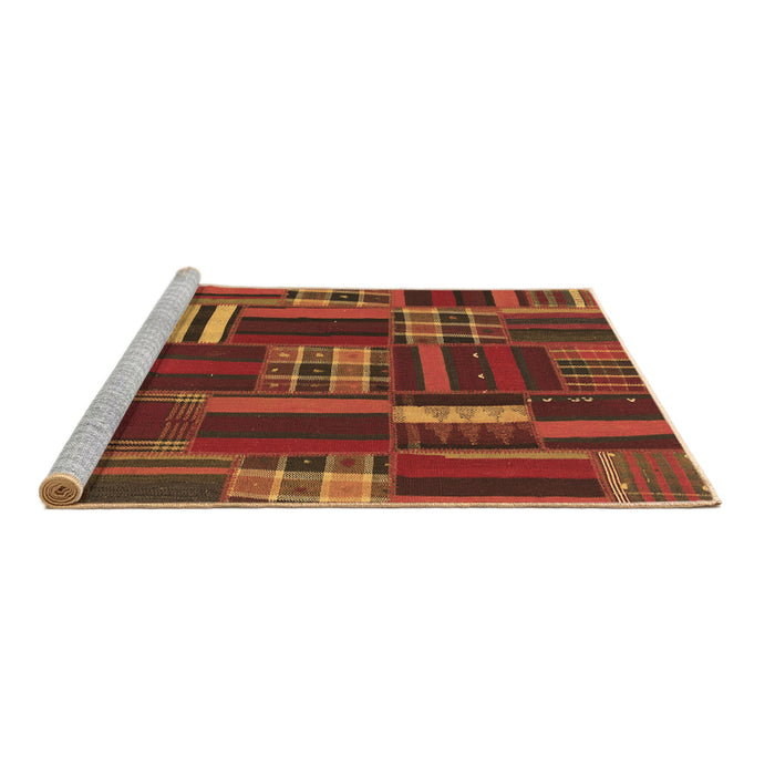 Sideview of Machine Washable Southwestern Brown Country Rug, wshabs1334brn