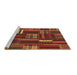 Sideview of Machine Washable Southwestern Brown Country Rug, wshabs1334brn