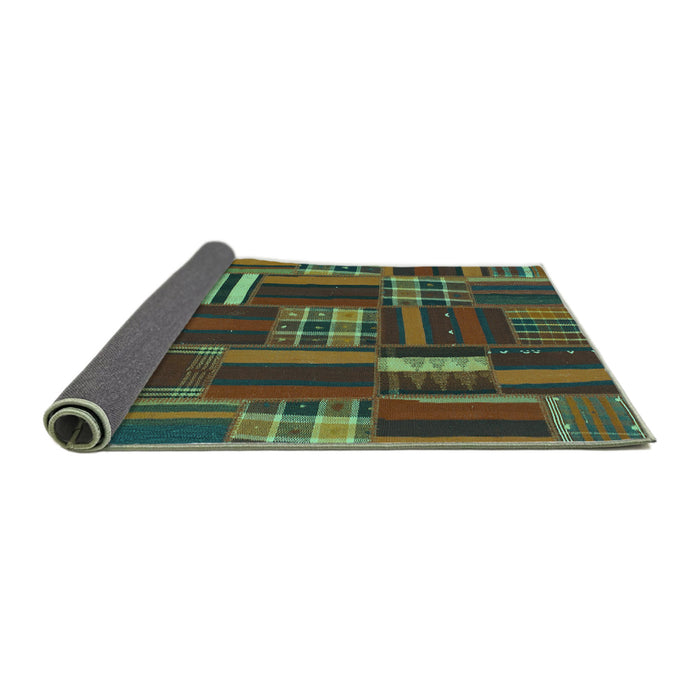 Sideview of Southwestern Turquoise Country Rug, abs1334turq
