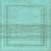 Square Abstract Light Blue Modern Rug, abs1335lblu