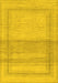 Machine Washable Abstract Yellow Modern Rug, wshabs1335yw