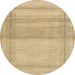 Round Abstract Metallic Gold Modern Rug, abs1335