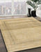 Machine Washable Abstract Metallic Gold Rug in a Family Room, wshabs1335