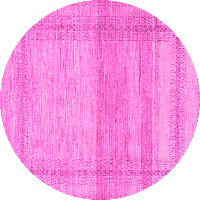 Round Abstract Pink Modern Rug, abs1335pnk