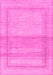 Machine Washable Abstract Pink Modern Rug, wshabs1335pnk