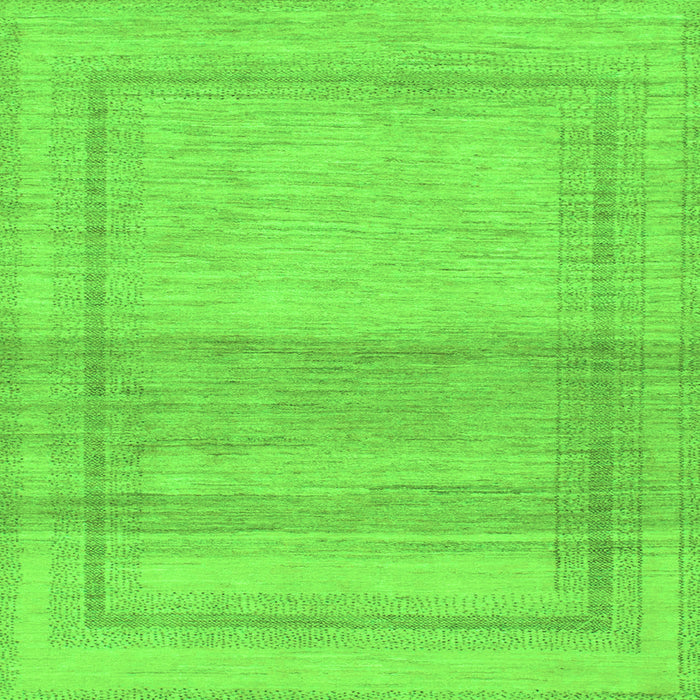 Square Abstract Green Modern Rug, abs1335grn