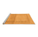 Sideview of Machine Washable Abstract Orange Modern Area Rugs, wshabs1335org