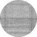 Round Machine Washable Abstract Gray Modern Rug, wshabs1335gry