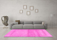 Machine Washable Abstract Pink Modern Rug, wshabs1335pnk