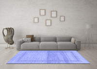 Machine Washable Abstract Blue Modern Rug, wshabs1335blu