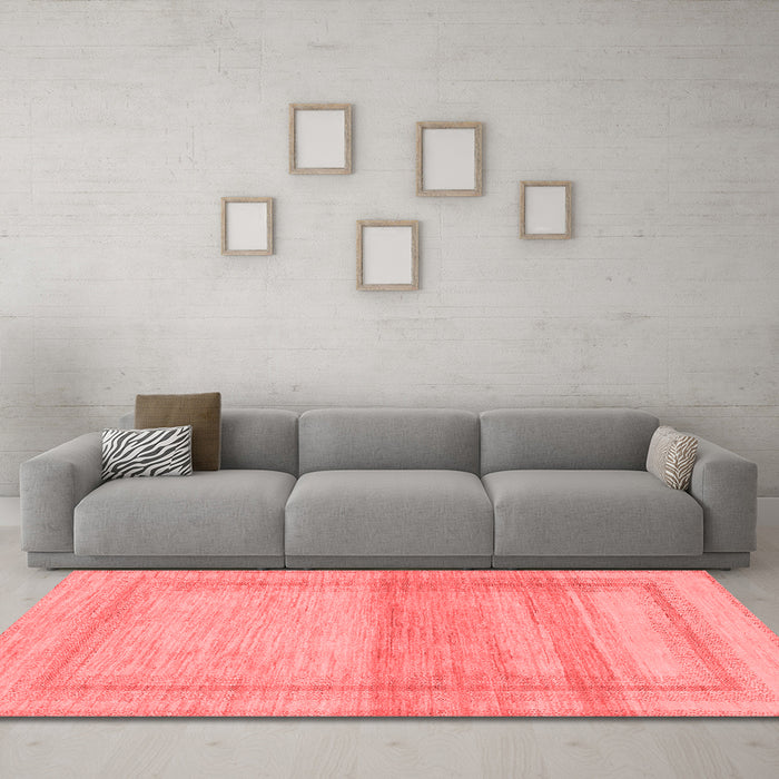 Modern Red Washable Rugs