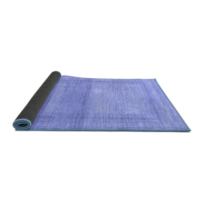 Sideview of Abstract Blue Modern Rug, abs1335blu