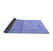 Sideview of Abstract Blue Modern Rug, abs1335blu