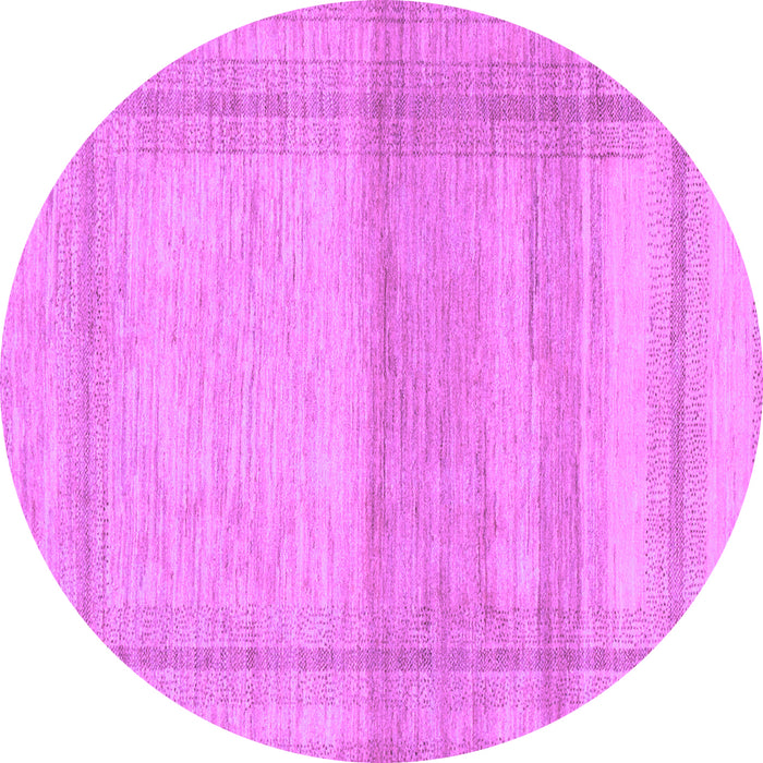 Round Machine Washable Abstract Purple Modern Area Rugs, wshabs1335pur